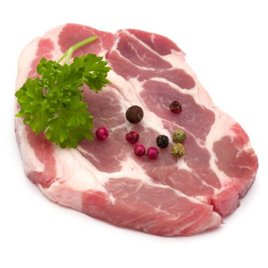 Çiğ domuz eti boyun pirzola et