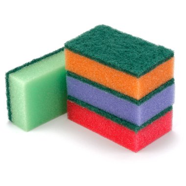 Yığılmış sünger izole