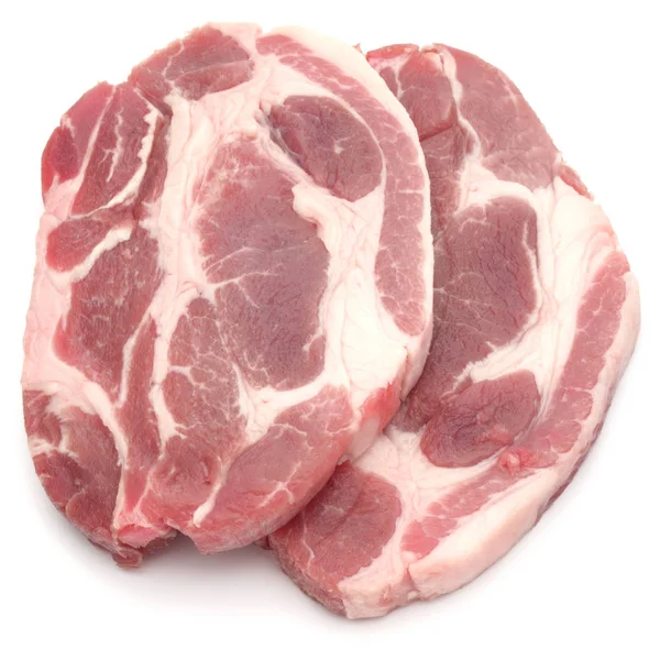 Çiğ domuz eti boyun pirzola et — Stok fotoğraf