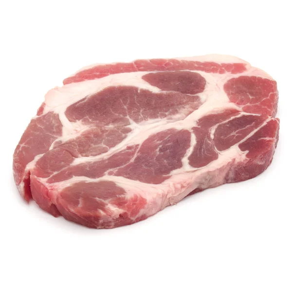 Rått griskött hals chop — Stockfoto