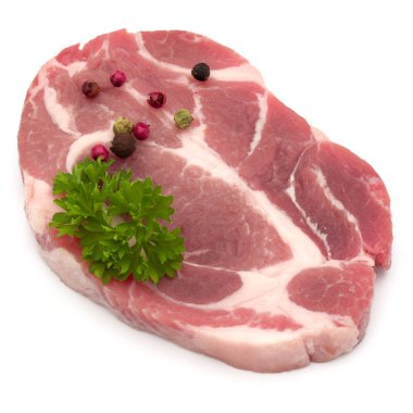 Çiğ domuz eti boyun pirzola et 