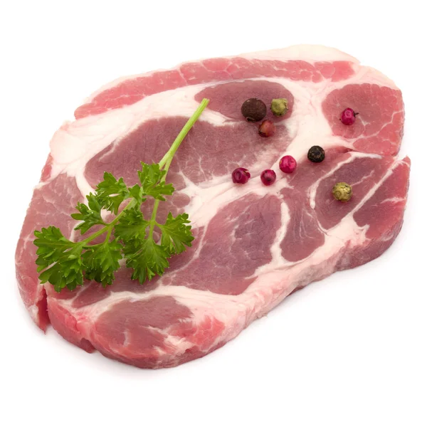 Carne di costoletta di maiale cruda — Foto Stock