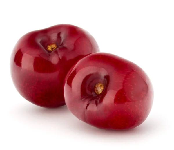 Baies cerises isolées sur blanc — Photo