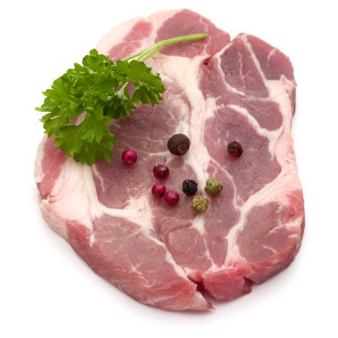 Çiğ domuz eti boyun pirzola et 