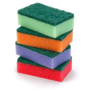 Yığılmış sünger izole