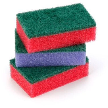 Yığılmış sünger izole