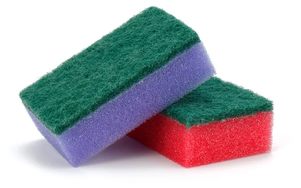 Stacked sponges isolated — Stock Photo, Image