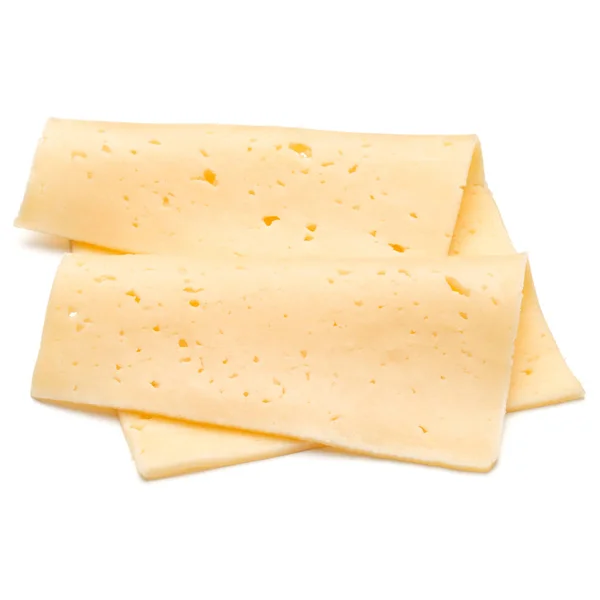 Rebanadas de queso aisladas — Foto de Stock