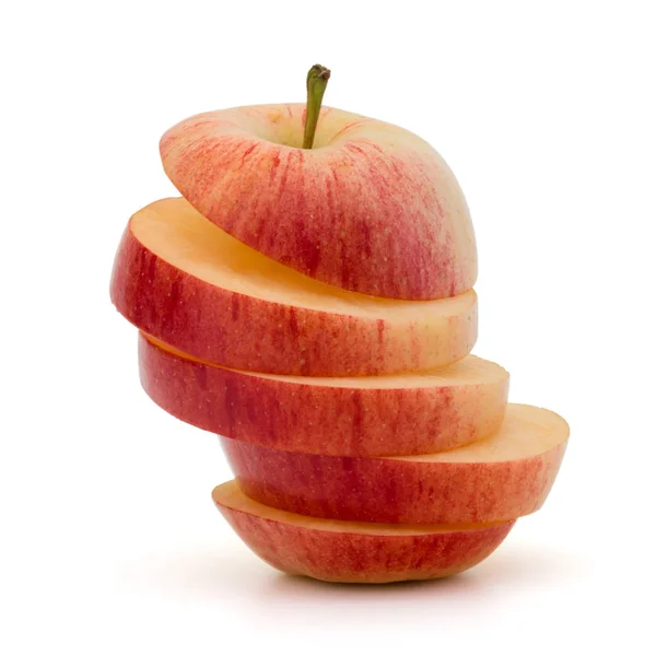 Manzana en rodajas rojas — Foto de Stock