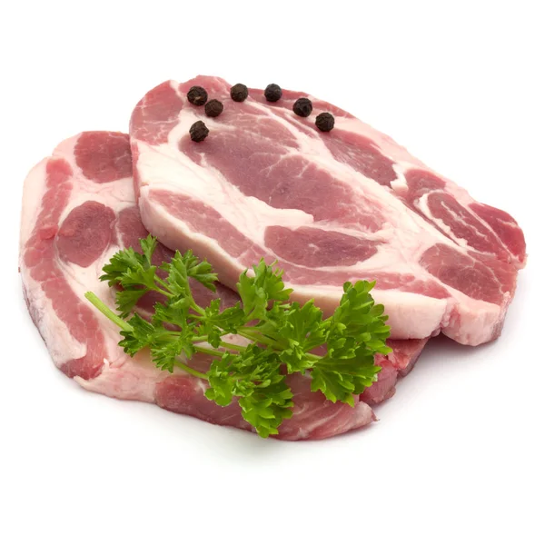 Raw pork neck chop meat — Stock Photo, Image