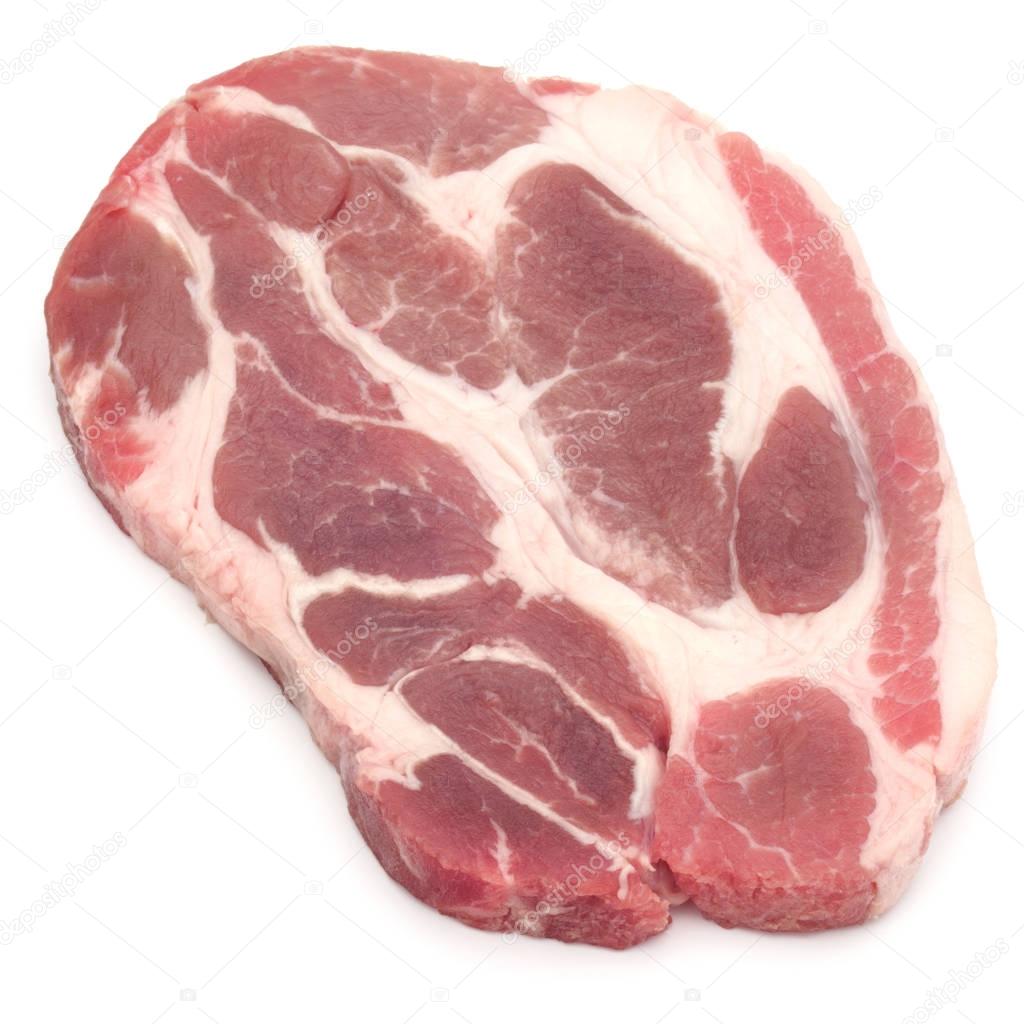 Raw pork neck chop meat 
