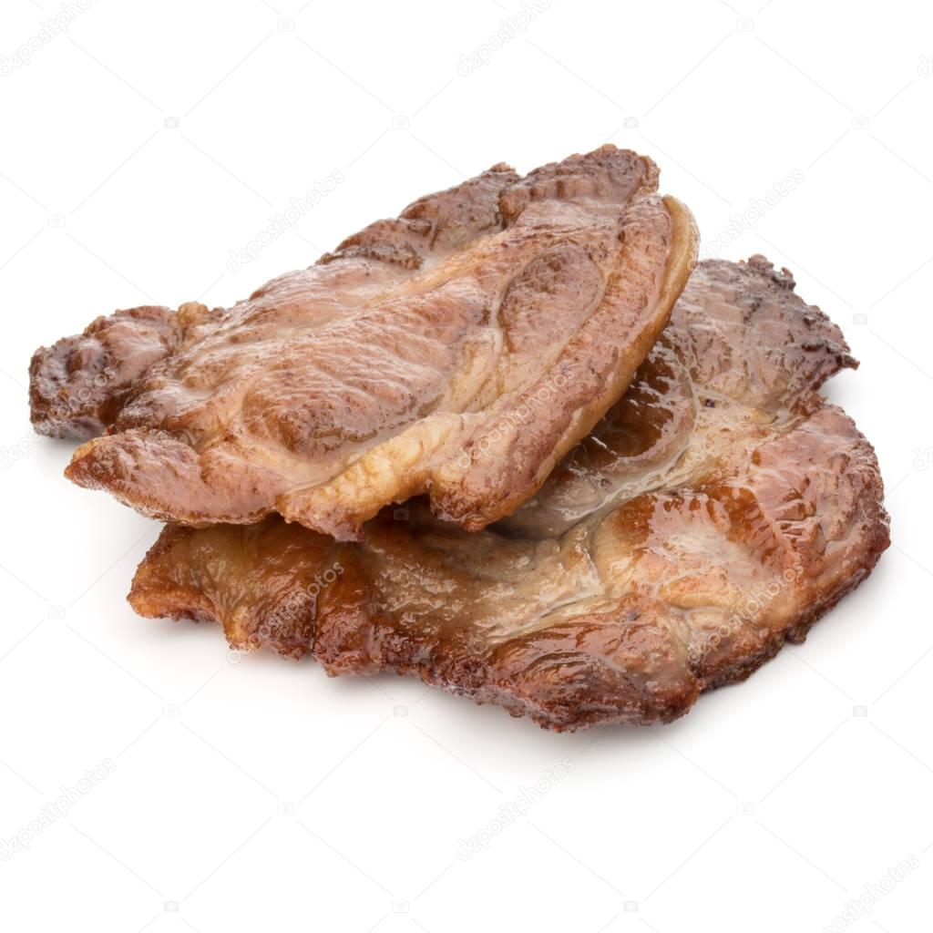 Cooked fried pork meat 