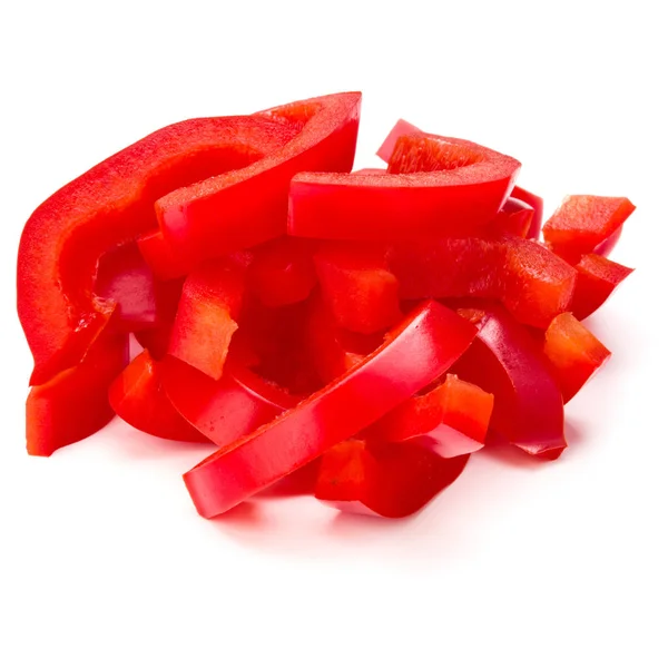 Rayas en rodajas de pimiento rojo — Foto de Stock