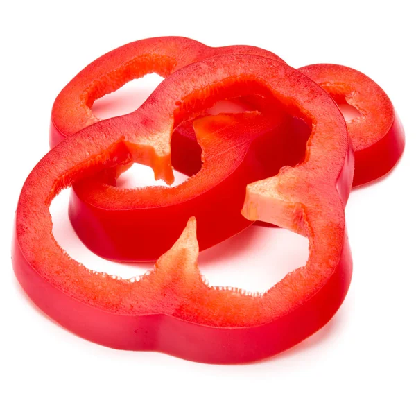 Röd söt paprika skivor — Stockfoto