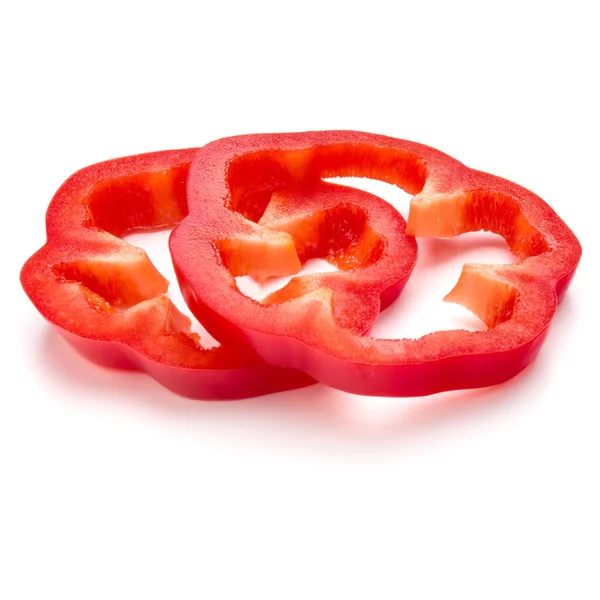 Édes piros színű paprika szeletekkel — Stock Fotó