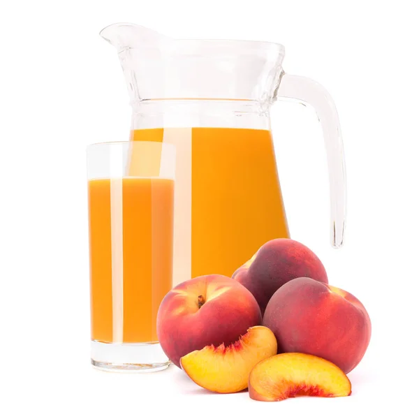 Peach juice in glass — Stock Photo, Image
