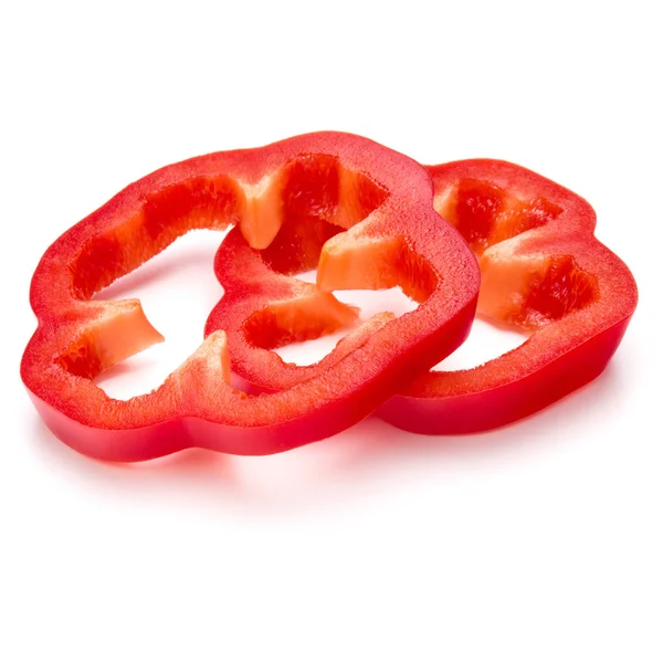 Red sweet bell pepper slices — Stock Photo, Image