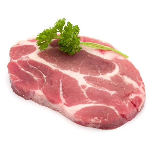 Νωπό χοιρινό κρέας μπριζόλα λαιμού — Φωτογραφία Αρχείου
