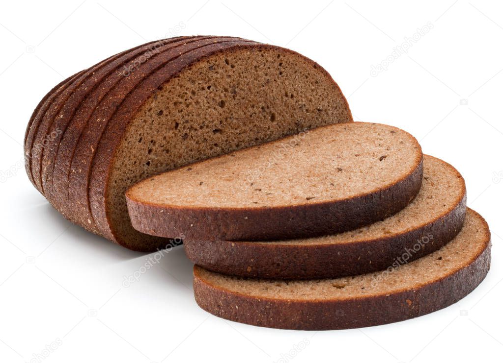Fresh sliced rye bread loaf