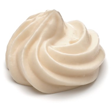 Beyaz swirled mayonez damla 