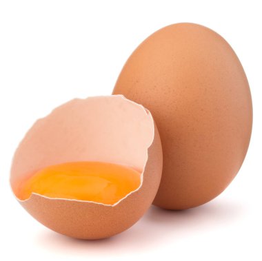 Kırık yumurta yumurta kabuğu ve çiğ yumurta