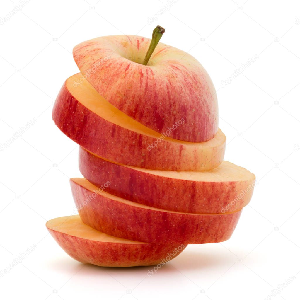 Red sliced apple 