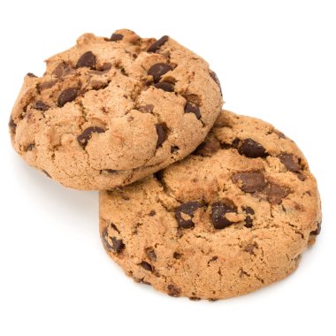 İki çikolatalı kurabiye. 