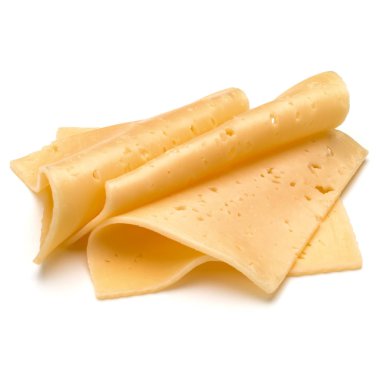 peynir dilimleri üzerinde beyaz izole