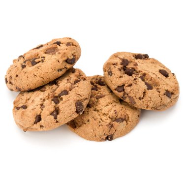 Çikolata parçacıklı kurabiye.