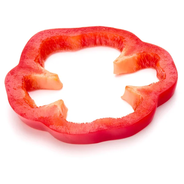 Red sweet bell pepper slice — Stock Photo, Image