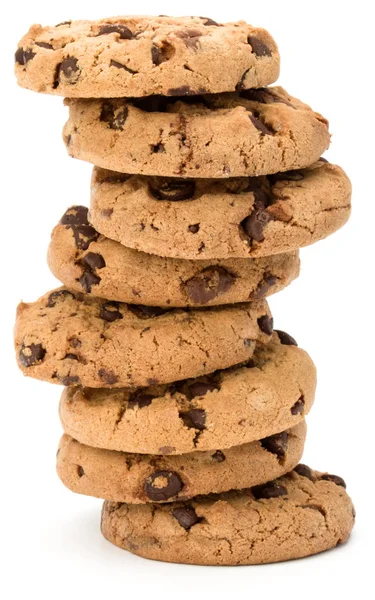 Stacked Chocolate chip cookies — Stock Photo, Image