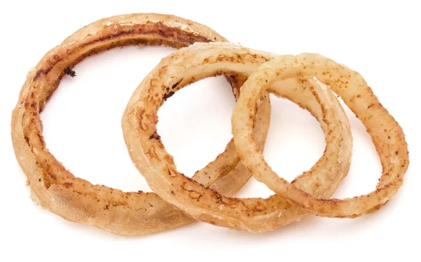 Deliziosi anelli di cipolla fritta croccante — Foto Stock
