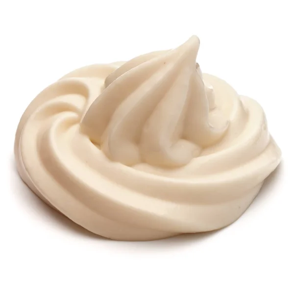 Mayonaise swirl geïsoleerd op wit — Stockfoto