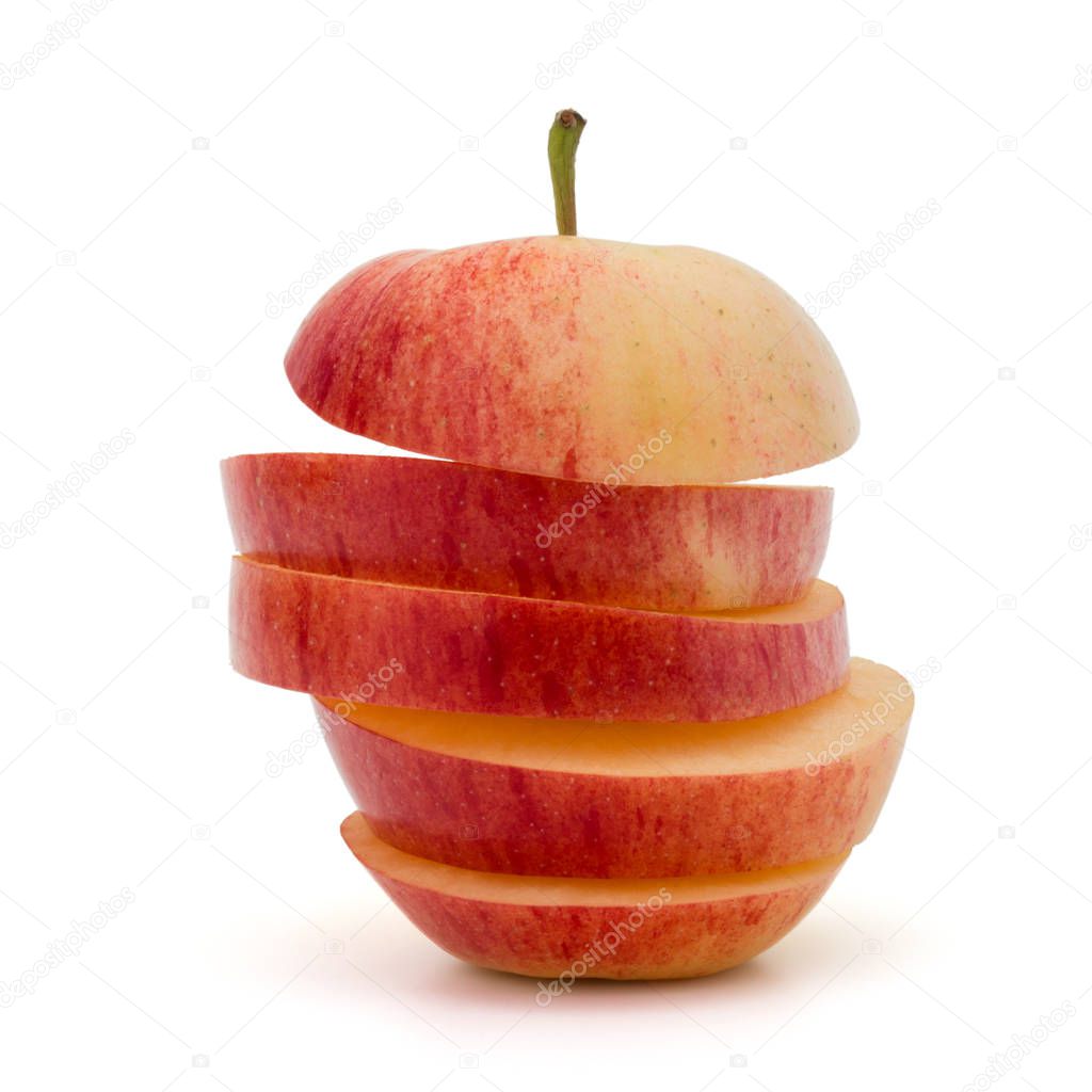 Red sliced apple