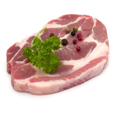 Çiğ domuz eti boyun pirzola et 