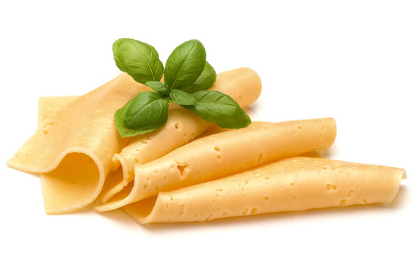 cheese slices and basil 