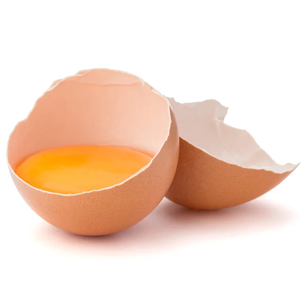 Gebroken ei in de "eggshell" — Stockfoto