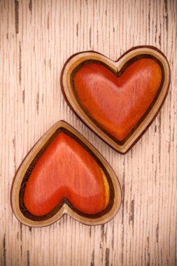 Rustik ahşap Ahşap Kalpler