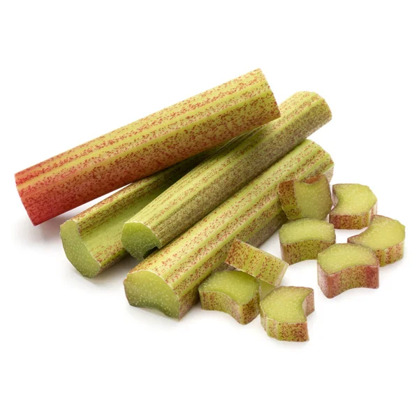 Chopped rhubarb stems — Stock Photo, Image