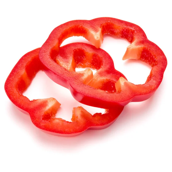 Fatias vermelhas de pimenta doce — Fotografia de Stock