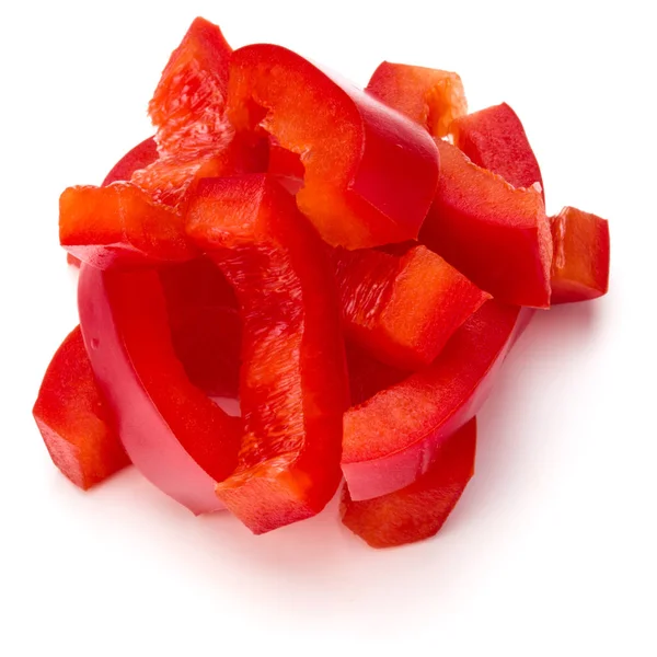 Fatias vermelhas de pimenta doce — Fotografia de Stock