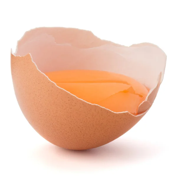 Ou rupt în jumătate coajă de ou — Fotografie, imagine de stoc