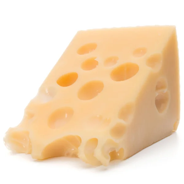 Bloco de queijo isolado — Fotografia de Stock