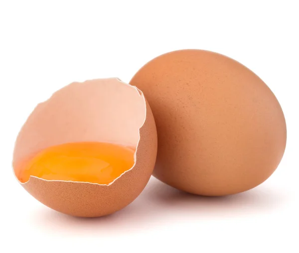 Разбитое яйцо в яичной скорлупе — стоковое фото