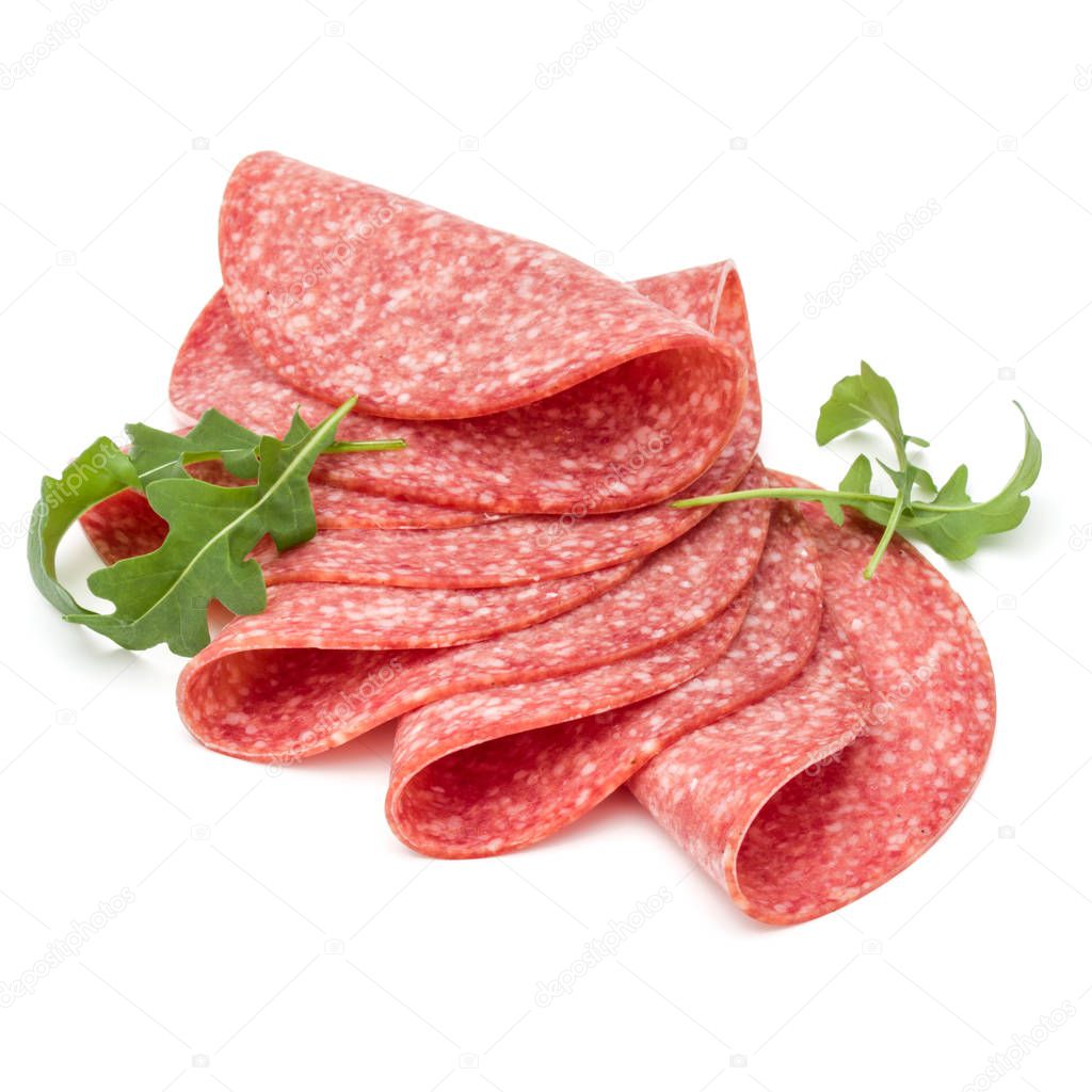 Salami smoked sausage slices