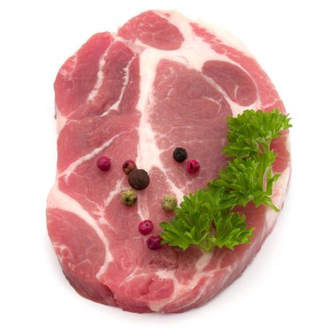 Çiğ domuz eti boyun pirzola et 