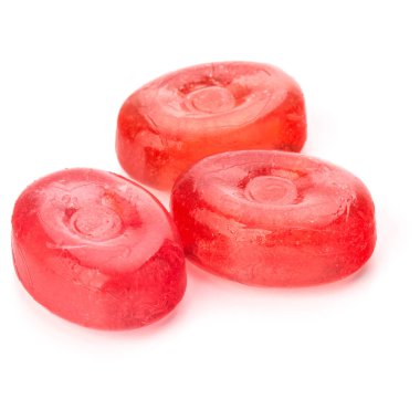 Üç renkli meyve sert şeker şeker