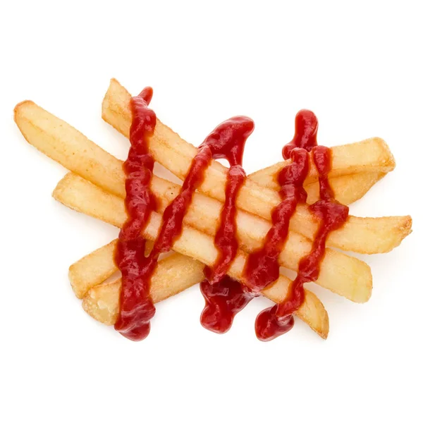 Bratkartoffeln mit Ketchup — Stockfoto