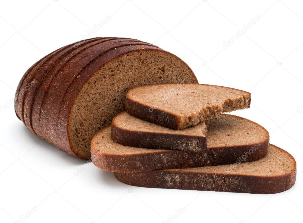 Fresh sliced rye bread loaf 