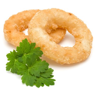 Çıtır çıtır kızarmış soğan veya kalamar halkaları